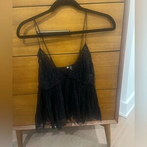 Black flowy cami